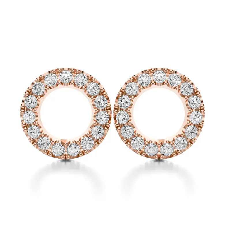 Kolczyki koła w różowym złocie AJK_005